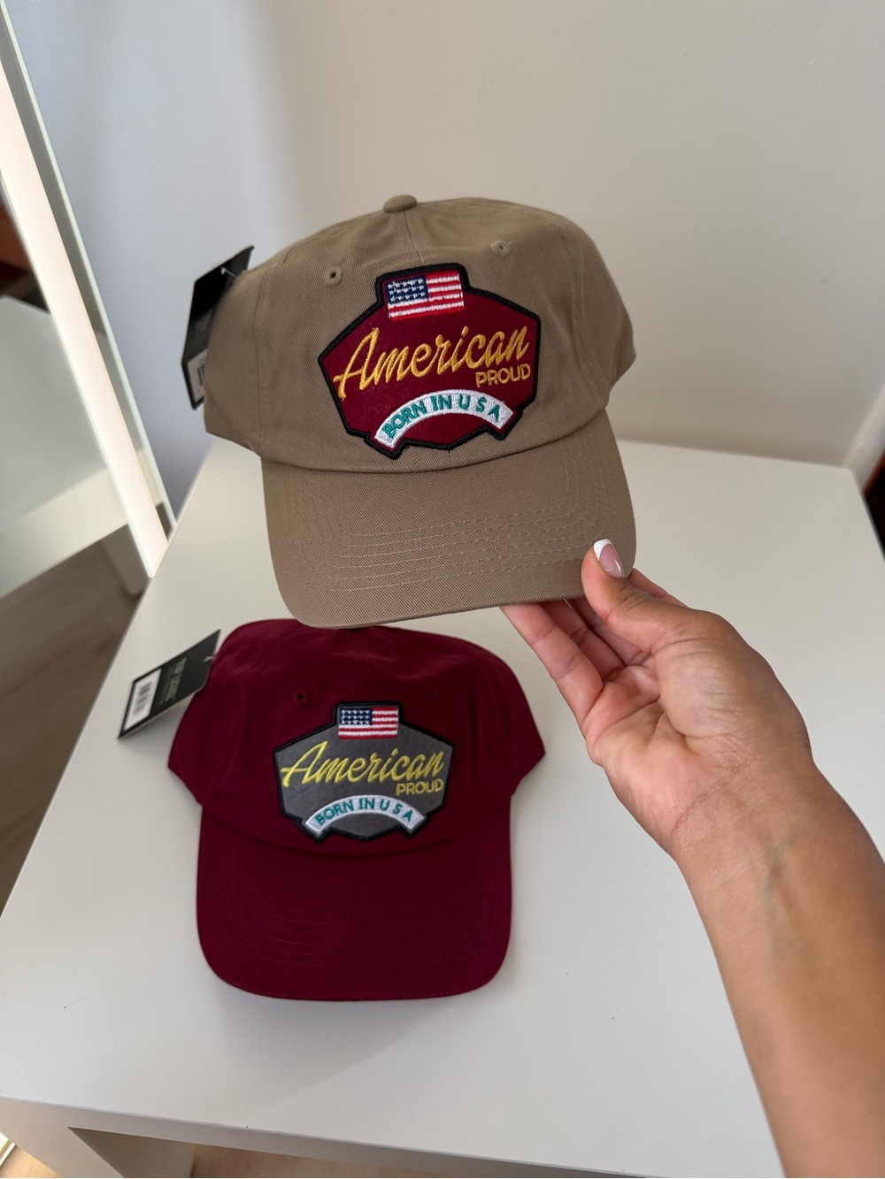 American Proud Embroidered Patch Baseball Cap